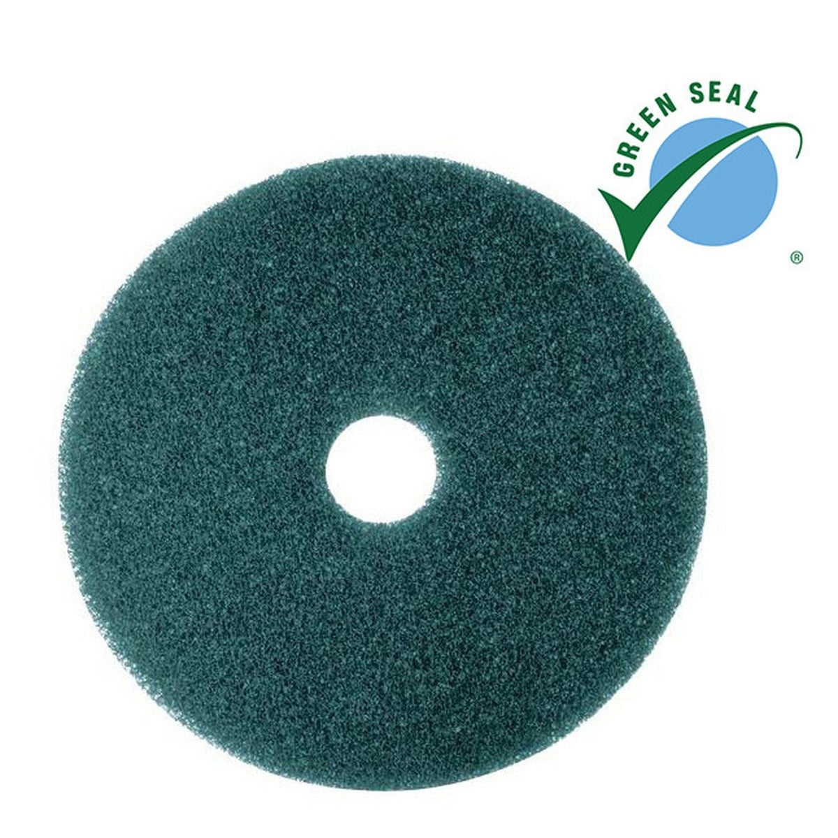 3M 7000000674 17 Inch Blue Floor Cleaning Pads for Routine Scrubbing (5 Pack) - 2