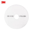 3M 4100 White Super Polish Pad, White, 13 in (7000000684) (5 Pack)