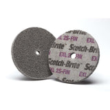 3M 7000000696 Scotch-Brite EXL Unitized Wheel - 2S Fine Grit Silicon Carbide - Metal Deburring, Finishing and Polishing Wheel - 2' x 1/4' x 1/4' (60 Pack)