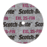 3M XL-UW Scotch-Brite EXL Unitized Wheel, 2S Fine, Silicon Carbide, Gray, 3 in x 1/4 in x 3/8 in (7000000699) (40 Pack) - 2