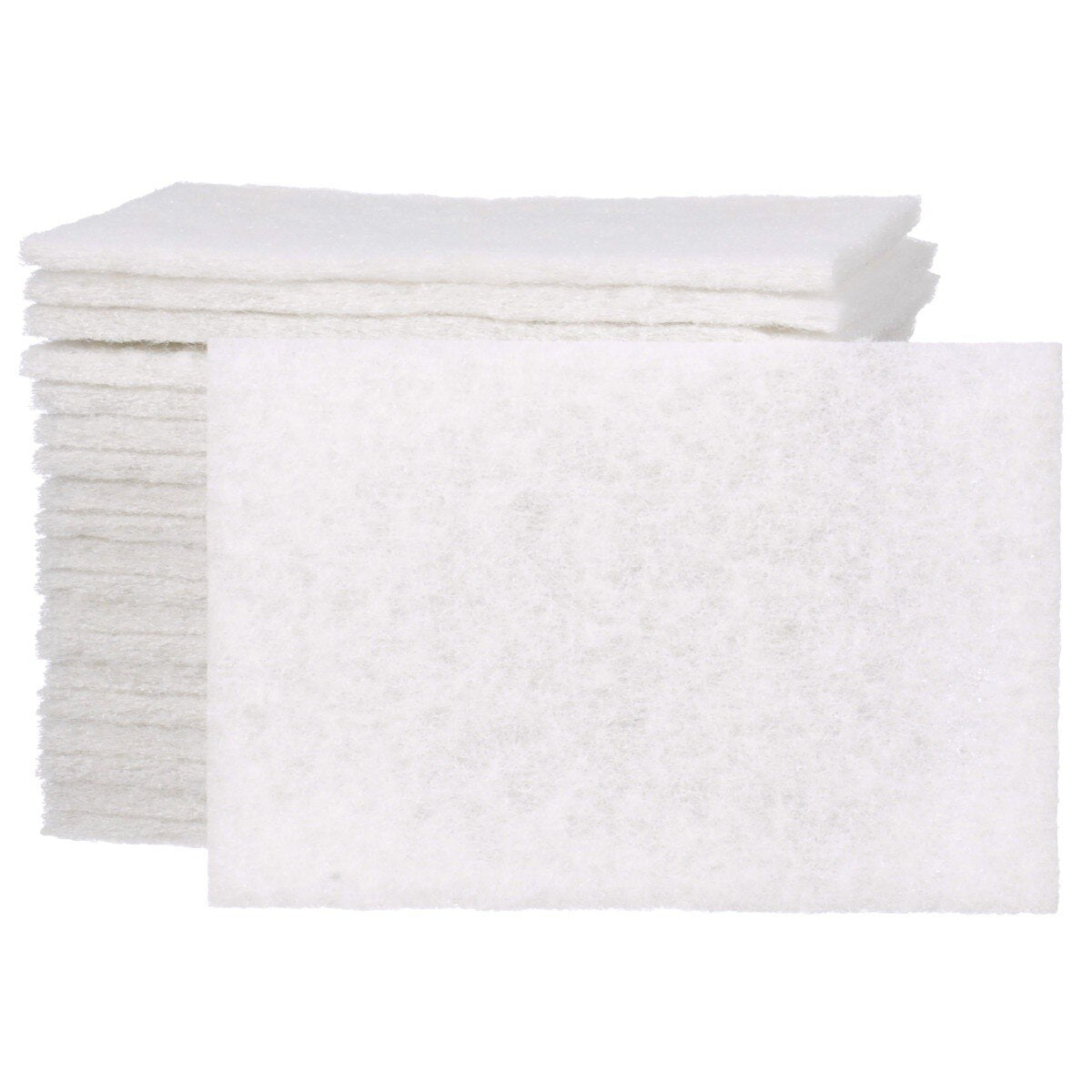 3M HP-HP 7445 Scotch-Brite Light Cleansing Hand Pad, Super Fine, Nepheline Syenite, White, 6 in x 9 in, For Delicate Surfaces (7000000727) (20 Pack) - 2