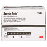 3M HP-HP 7445 Scotch-Brite Light Cleansing Hand Pad, Super Fine, Nepheline Syenite, White, 6 in x 9 in, For Delicate Surfaces (7000000727) (60 Pack) - 7