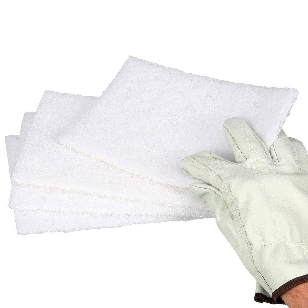 3M HP-HP 7445 Scotch-Brite Light Cleansing Hand Pad, Super Fine, Nepheline Syenite, White, 6 in x 9 in, For Delicate Surfaces (7000000727) (20 Pack) - 9