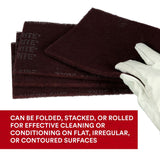3M 04029 HP-HP 7447 Scotch-Brite General Purpose Hand Pad, Very Fine, Maroon, 6 in x 9 in, Aluminum Oxide, Surface Preparation, Scuffing, Blending, Cleaning (7000000728) (20 Pack) - 7