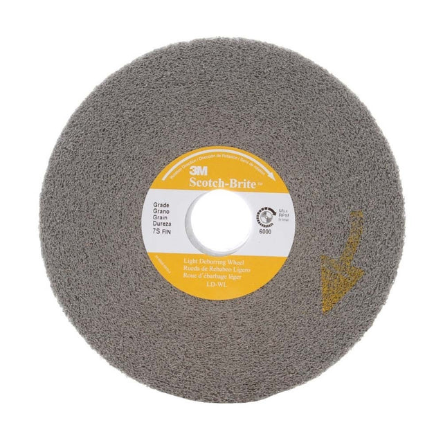 3M LD-WL Scotch-Brite Light Deburring Wheel, 6 in x 1 in x 1 in 8S FIN (7000000731) (3 Pack)