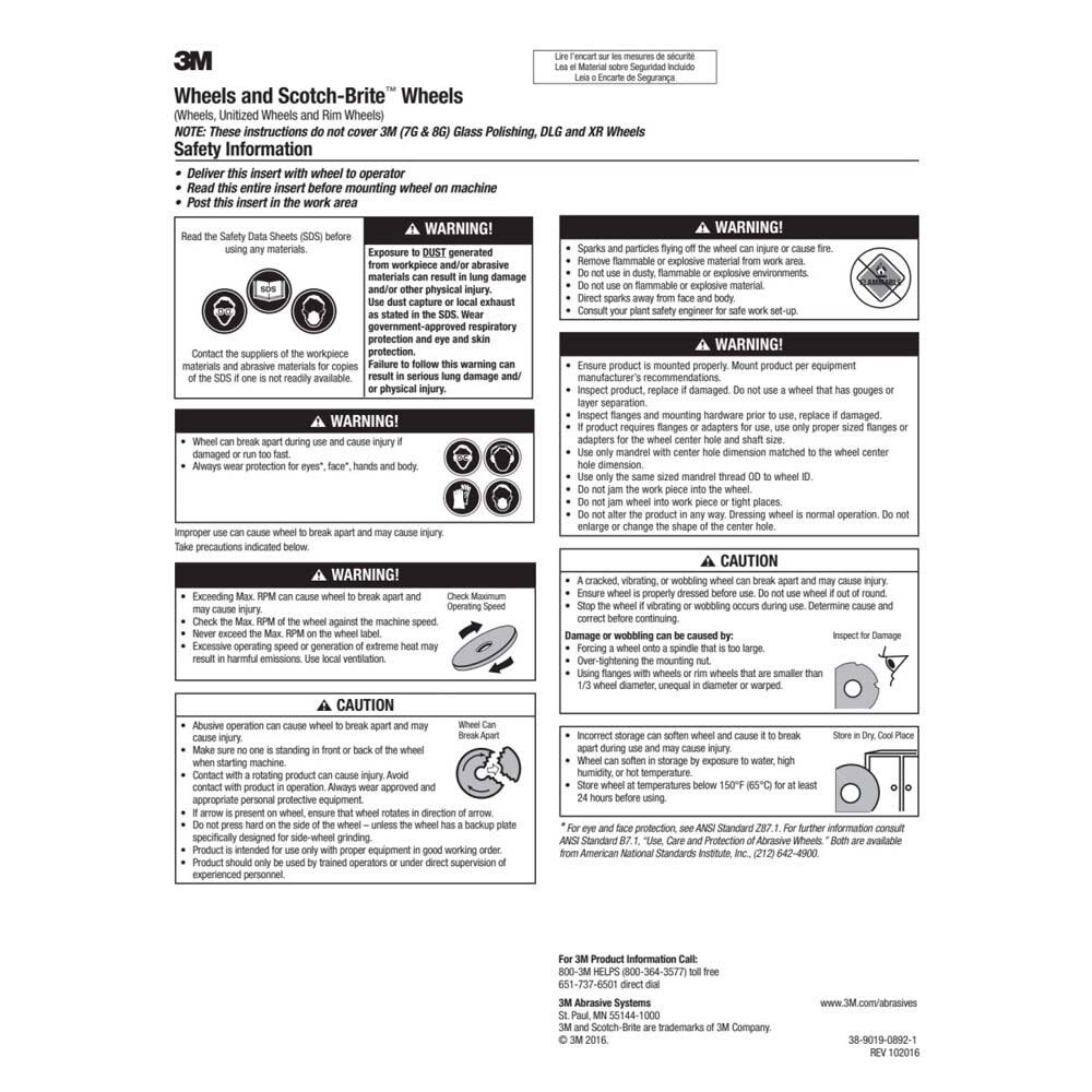 3M 7000000734 Cubitron EXL Deburring Wheel - 8A Medium Grit Aluminum Oxide - Metal Deburring, Finishing and Polishing Wheel - Convolute - 6" x 1" x 1" (3 Pack) - 7