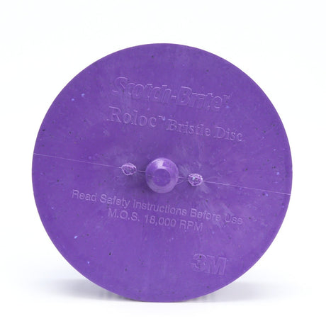 3M 07537 Scotch-Brite Roloc Body Mans Bristle Disc, Ceramic 36 Grit, Purple, 3 in (7000000777) (18 Pack)