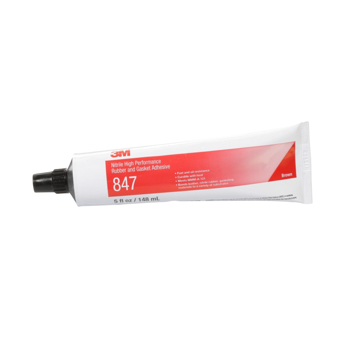 3M Nitrile High Performance Rubber and Gasket Adhesive 847, Brown, 5 oz Tube (847) (7000000794) (36 Pack)