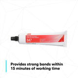 3M Nitrile High Performance Rubber and Gasket Adhesive 847, Brown, 5 oz Tube (847) (7000000794) (36 Pack) - 7
