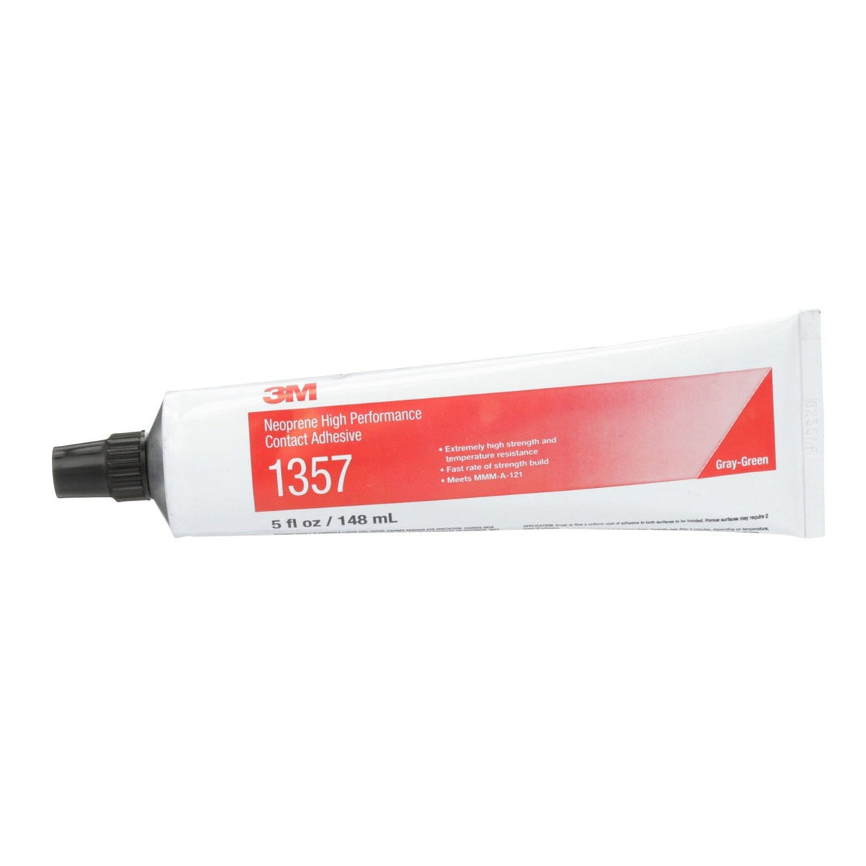3M 1357 Neoprene High Performance Contact Adhesive, Gray-Green, 5 fl oz Tube (7000000800) (36 Pack)