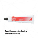 3M 1357 Neoprene High Performance Contact Adhesive, Gray-Green, 5 fl oz Tube (7000000800) (36 Pack) - 2
