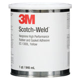 3M 1300 Scotch Neoprene Rubber and Gasket Adhesive, Yellow, 1 Quart Can (1300L) (7000000806) (12 Pack)