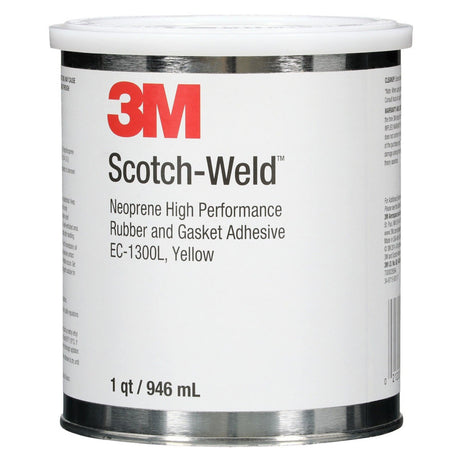 3M 1300 Scotch Neoprene Rubber and Gasket Adhesive, Yellow, 1 Quart Can (1300L) (7000000806) (12 Pack)