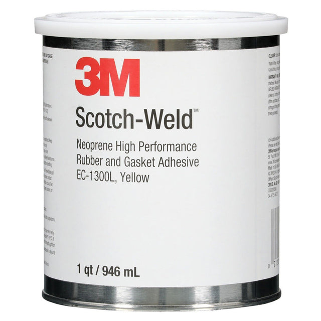 3M 1300 Scotch Neoprene Rubber and Gasket Adhesive, Yellow, 1 Quart Can (1300L) (7000000806) (12 Pack)