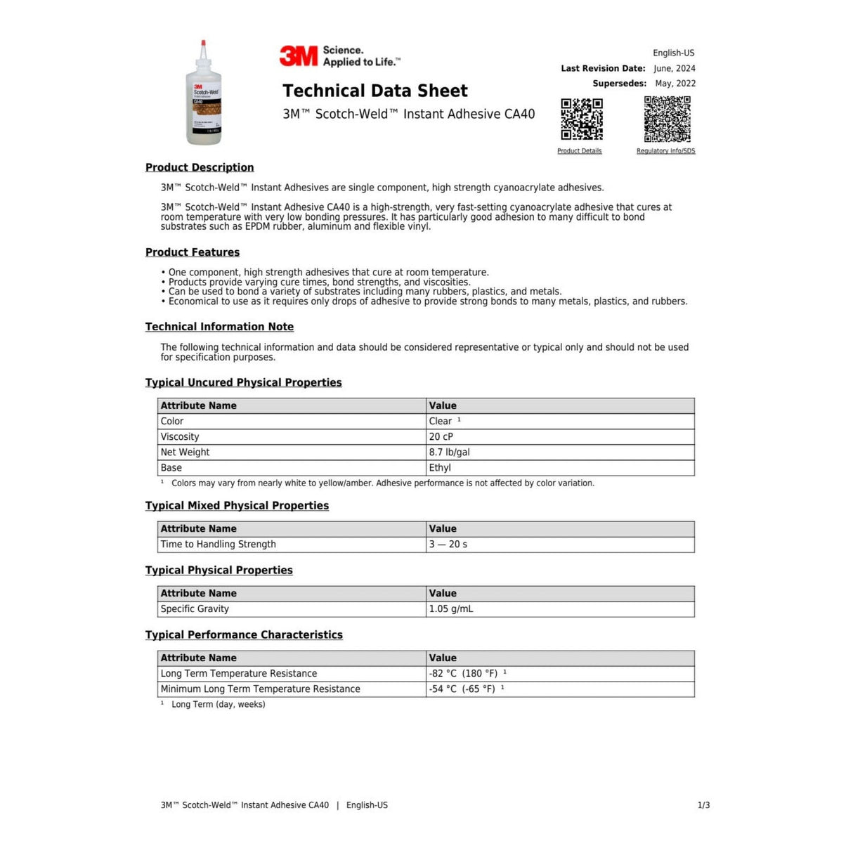 3M Scotch-Weld Instant Adhesive CA40, Clear, 1 fl oz Bottle (CA40) (7000000893) (12 Pack) - 2