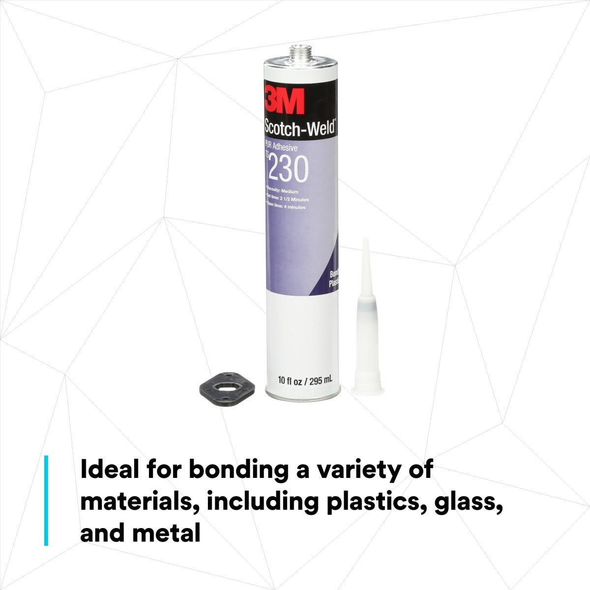 3M TS230 Scotch-Weld PUR Adhesive, Off-White, 1/10 Gallon Cartridge (7000000898) (5 Pack) - 4