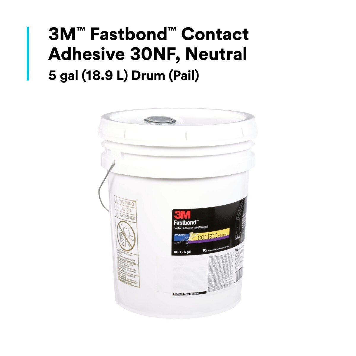 3M 30NF Contact Adhesive, Neutral, 5 Gallon Pail (7000000917) - 4
