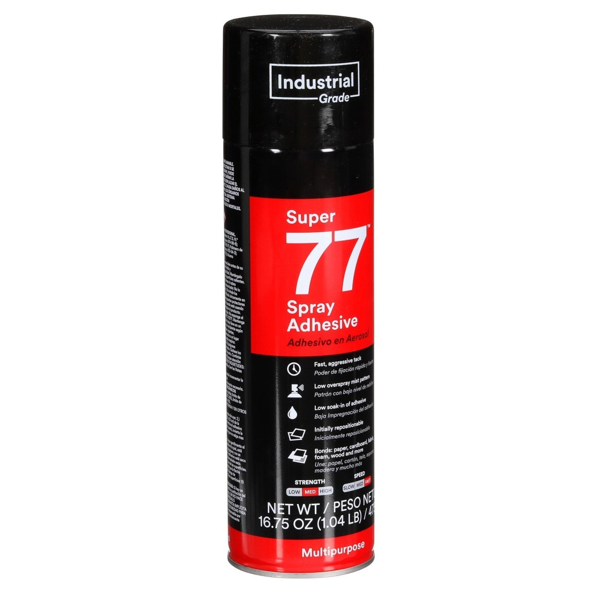 3M 77 21210 Multipurpose Spray Adhesive, Aerosol, Transparent, 24 fl oz Can (Net Wt 16.75 oz) (7000000931) - 2