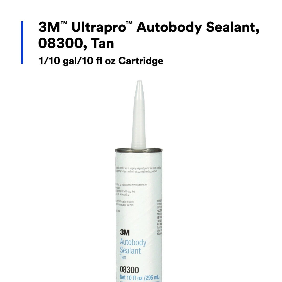 3M 08300 Ultrapro Autobody Sealant, Tan, 1/10 gal Cartidge (7000000946) (12 Pack) - 2