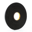 3M 4516 Vinyl Foam Tape, Black, 1/2 in x 36 yd, 62 mil (7000001102) (18 Pack)