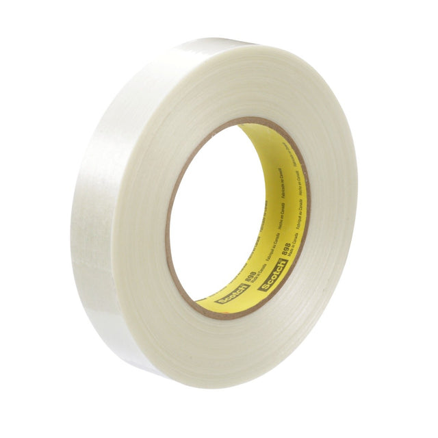 3M 898 Scotch Filament Tape, Clear, 24 mm x 55 m, 6.6 mil (7000001229) (36 Pack)