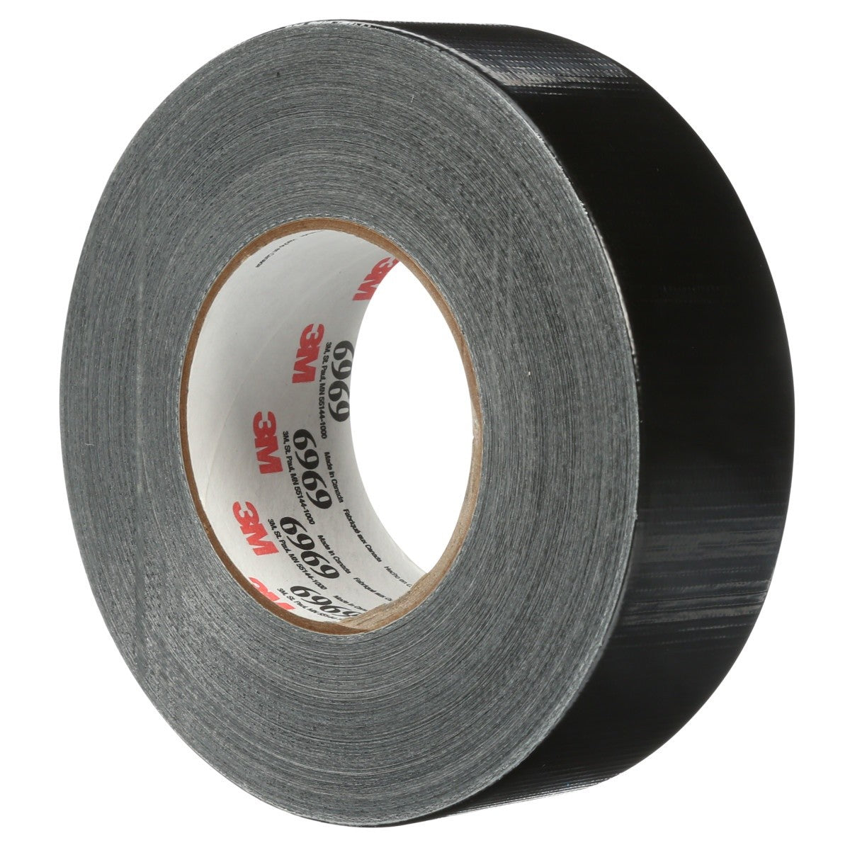3M 6969 Extra Heavy Duty Duct Tape, Black, 48 mm x 54.8 m, 10.7 mil (7000001232) (24 Pack) - 2