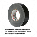 3M 6969 Extra Heavy Duty Duct Tape, Black, 48 mm x 54.8 m, 10.7 mil (7000001232) (24 Pack) - 8