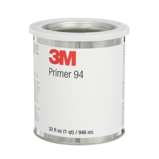3M 94 Tape Primer, Light Yellow, 1 Quart Can, 32 fl oz, Adhesion Promoter for Plastic, Rubber, Metal (7000001584) (12 Pack)