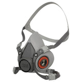 3M 07025 6200 Half Facepiece Reusable Respirator, 6000 Series, Medium, Bayonet Connection, NIOSH Approved, Dual Airline Compatible (7000001933) - 7