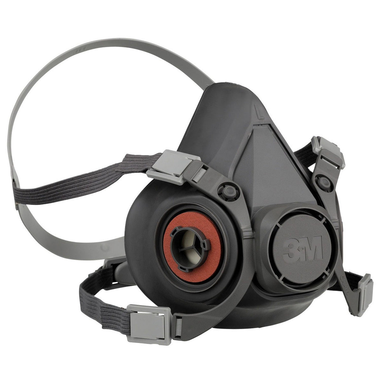 3M 07026 6300 Half Facepiece Reusable Respirator, Large, Thermoplastic Elastomer, Bayonet Connection, NIOSH Approved, Dual Airline and PAPR Compatible (7000001934) (24 Pack) - 6