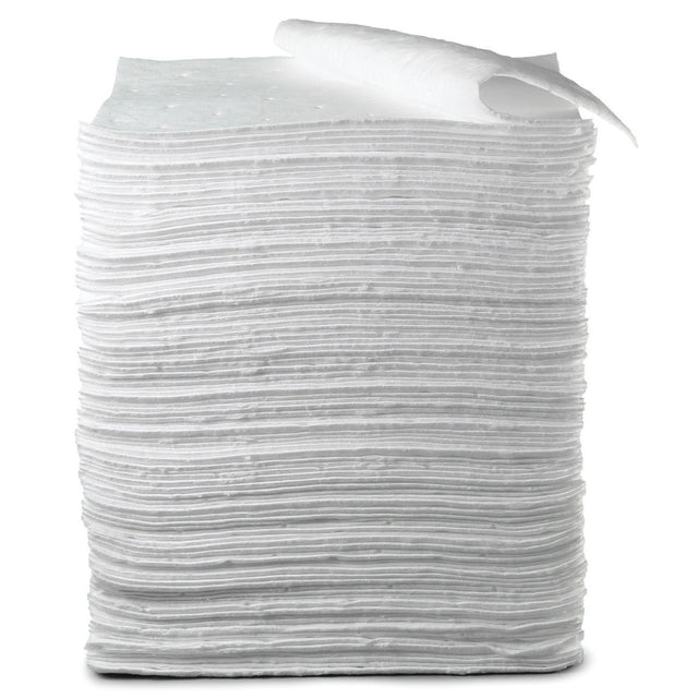 3M HP-156 Petroleum Sorbent Pad, High Capacity, White, 19 in x 17 in, Oil Only (7000001941) (100 Pack)
