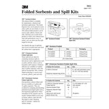 3M P-FL550DD Petroleum Sorbent Folded, Oil-Only, 5 in x 50 ft, White, Perforated every 16 in (7000002025) (3 Pack) - 3