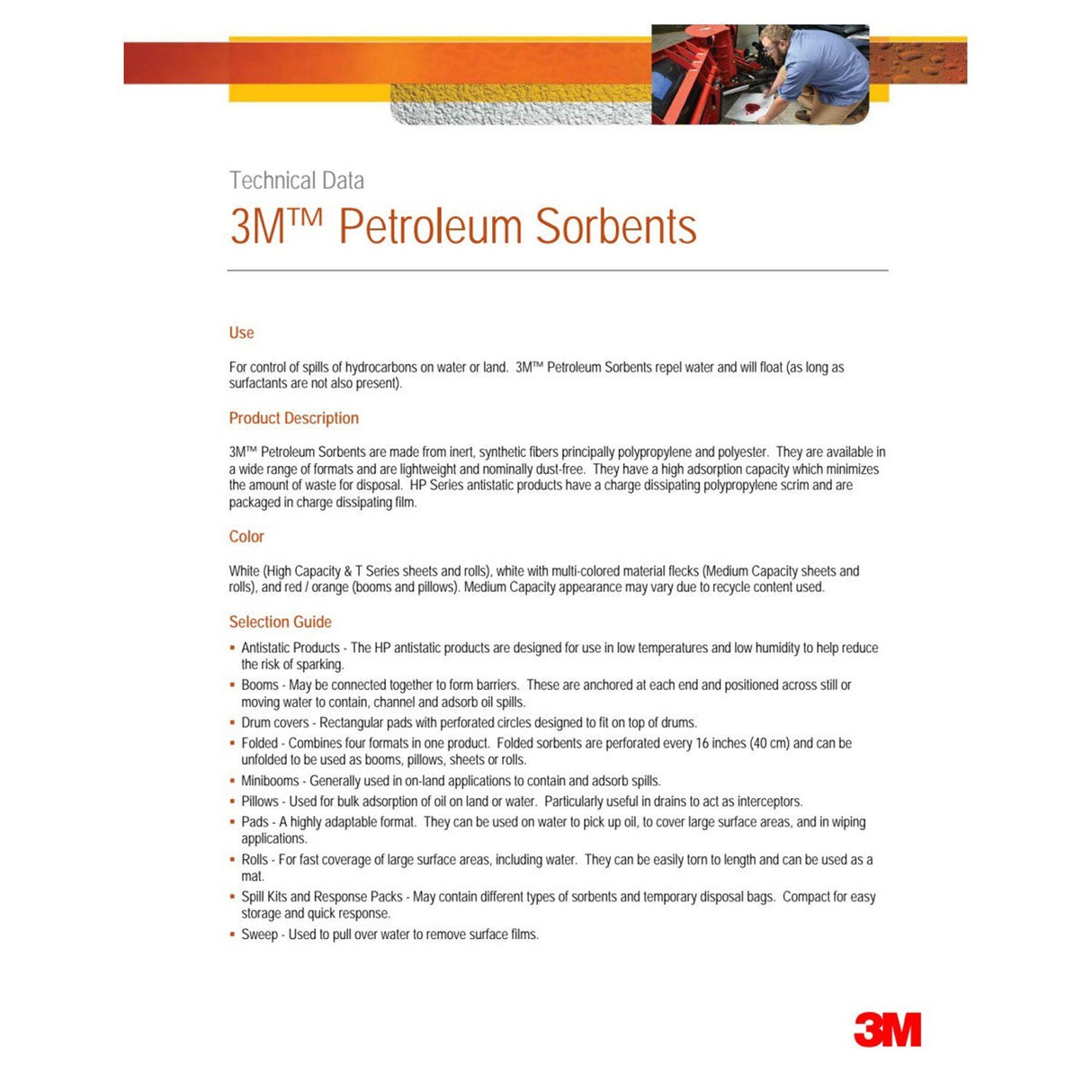 3M P-FL550DD Petroleum Sorbent Folded, Oil-Only, 5 in x 50 ft, White, Perforated every 16 in (7000002025) (3 Pack) - 4