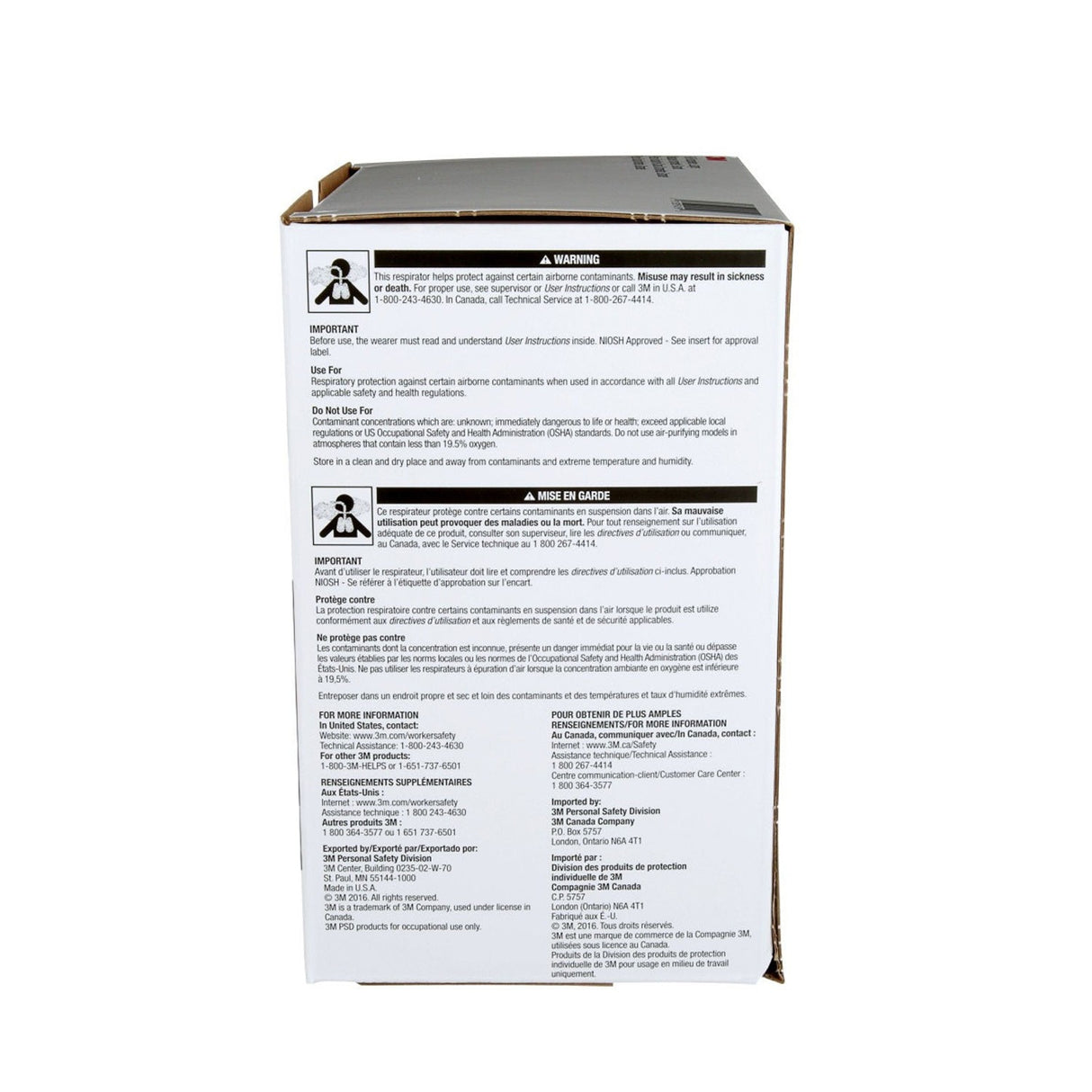 3M 54159 Full Facepiece Reusable Respirator 6000 Series, Large, Silicone Face Seal, Bayonet Connection, ANSI High Impact Eye Protection, NIOSH Approved (6900) (7000002037) (4 Pack) - 8