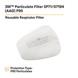 3M 5P71 Particulate Filter, P95, Bayonet, for 6000 Series Cartridges (7000002054) (100 Pack) - 9