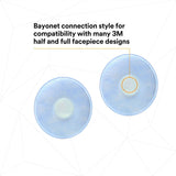 3M 2071 54356 Particulate Filter P95 Bayonet Reusable Respirator Filter (7000002058) (100 Pack) - 5