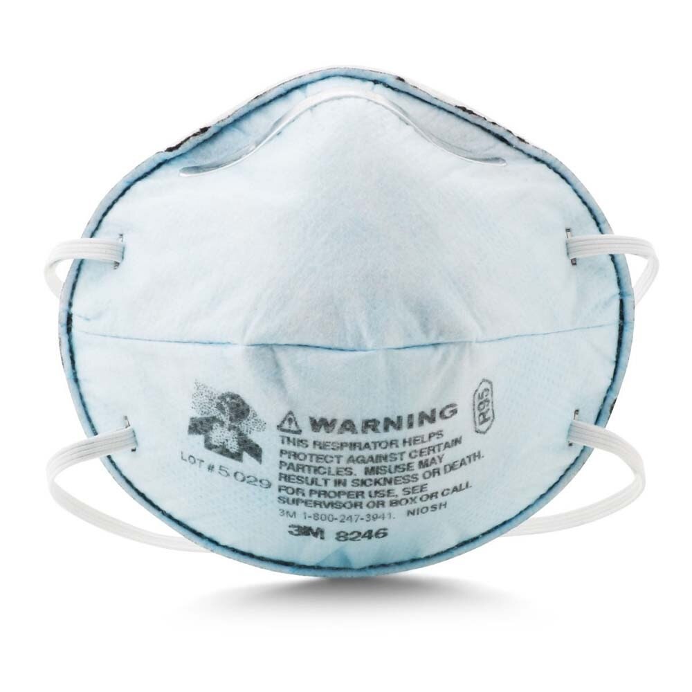 3M 8246 Particulate Respirator R95 with Nuisance Level Acid Gas Relief Disposable (7000002059) (20 Pack)