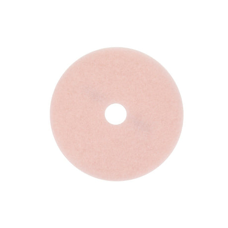 3M 3600 Burnish Pad, Pink, Fine, 17 in, Center Hole (7000002119) (5 Pack)
