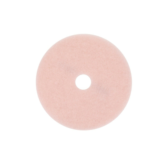 3M 3600 Burnish Pad, Pink, Fine, 17 in, Center Hole (7000002119) (5 Pack)