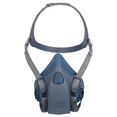 3M 37082 7502 Reusable Respirator Half Facepiece, Medium, Silicone, Cool Flow Valve, Drop-Down Harness, Bayonet Connections, Dual Airline Compatible (7000002162) (10 Pack)