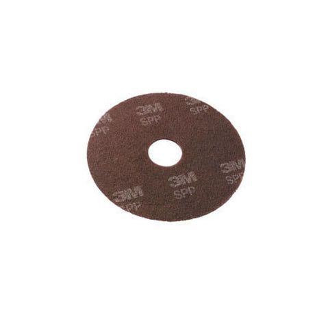 3M SPP15 Scotch-Brite Surface Preparation Pad, Brown, 15 in, Center Hole, Medium Grade (7000002194) (100 Pack)