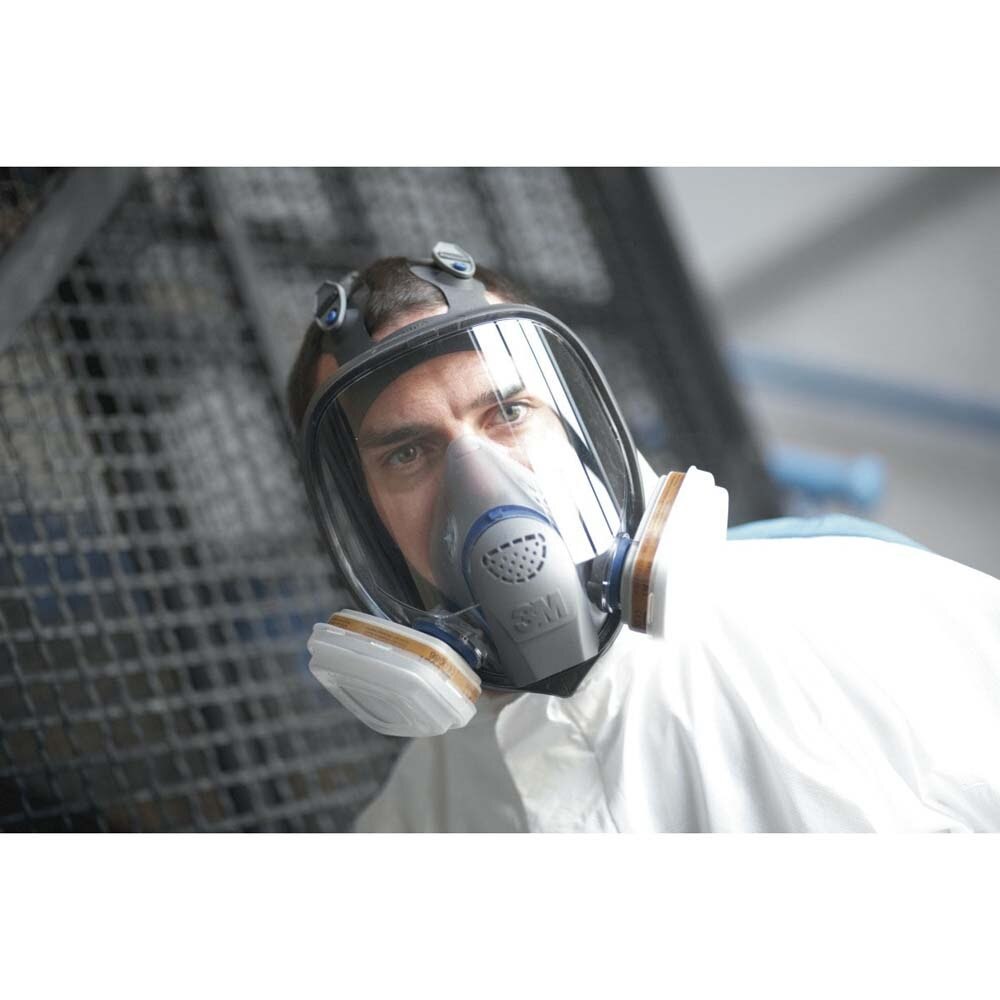 3M 7000002284 Ultimate FX Full Facepiece Reusable Respirator FF-402, NIOSH Certified with Six-Strap Harness and Cool Flow Valve (Medium) - 7