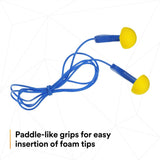 3M 311-1114 E-A-R EXPRESS Pod Plugs Earplugs, Corded, Blue Grips, Pillow Pack (7000002309) (400 Pack) - 3