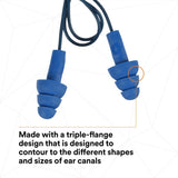 3M 340-4007 E-A-R UltraFit Earplugs, Metal Detectable, Corded, Poly Bag (7000002319) (100 Pack) - 6