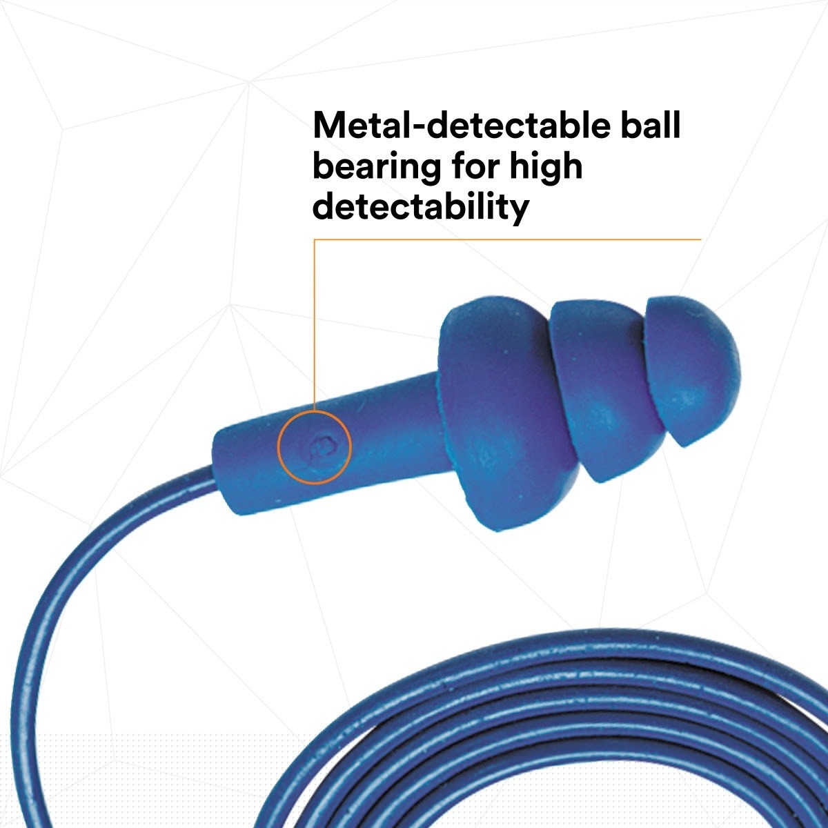 3M 340-4007 E-A-R UltraFit Earplugs, Metal Detectable, Corded, Poly Bag (7000002319) (100 Pack) - 10