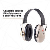 3M H6F/V PELTOR Optime 95 Folding Over-the-Head Earmuffs, 21 dB NRR, Adjustable, Beige (7000002328) - 8