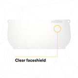 3M 82543-00000 Clear Polycarbonate Faceshield Window, Flat, Transparent, 14.5 in x 7.5 in (WP98) (7000002337) (10 Pack) - 8