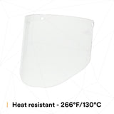 3M 82701-00000 82701 Clear Polycarbonate Faceshield WP96, Molded, Transparent, 14-1/2 in x 9 in (7000002339) (10 Pack) - 3