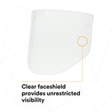 3M 82701-00000 82701 Clear Polycarbonate Faceshield WP96, Molded, Transparent, 14-1/2 in x 9 in (7000002339) (10 Pack) - 4