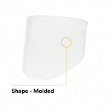 3M 82701-00000 82701 Clear Polycarbonate Faceshield WP96, Molded, Transparent, 14-1/2 in x 9 in (7000002339) (10 Pack) - 7